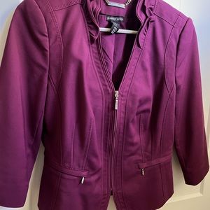 WHBM  burgundy jacket. Size 4